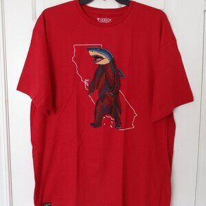 Gooch Mens S/S Red Cotton Graphic T-Shirt NWT - Size XXL
